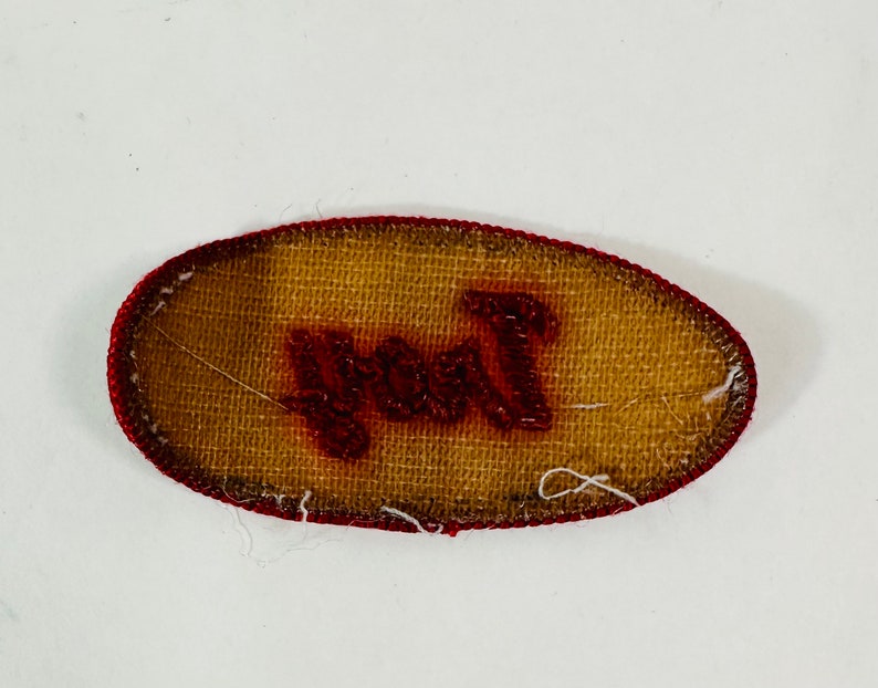 Vintage Troy Embroidered Cloth Name Patch Etsy