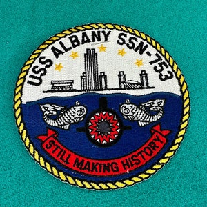 Vintage USS Albany SSN-753 Still Making History Submarine Patch