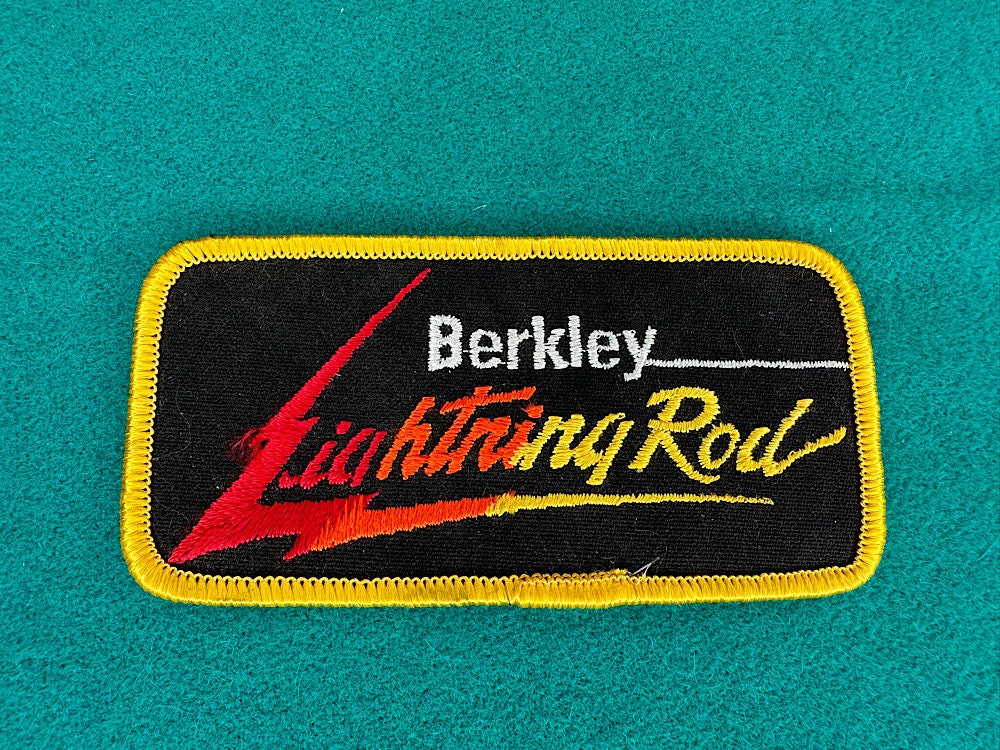 Vintage Berkley Lightning Fishing Rod Advertising Patch 