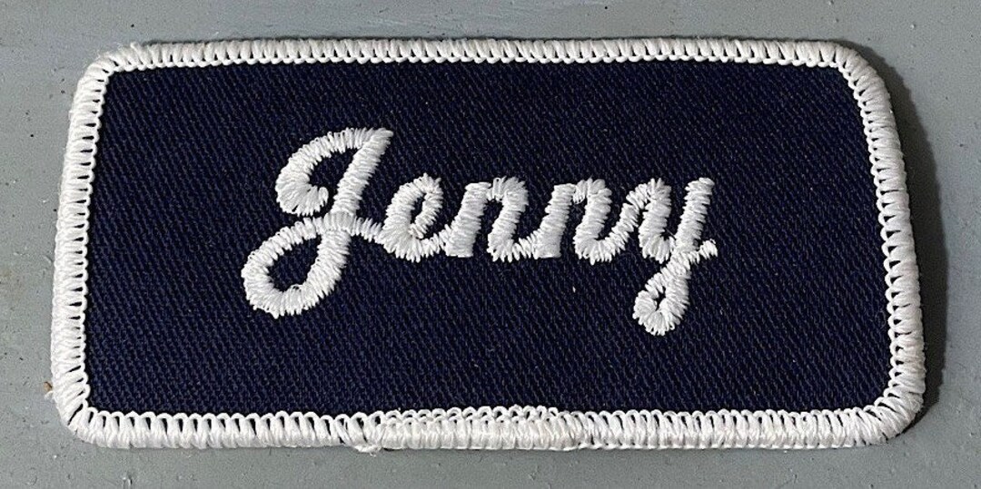 Vintage Jenny Embroidered Cloth Name Patch NOS Etsy