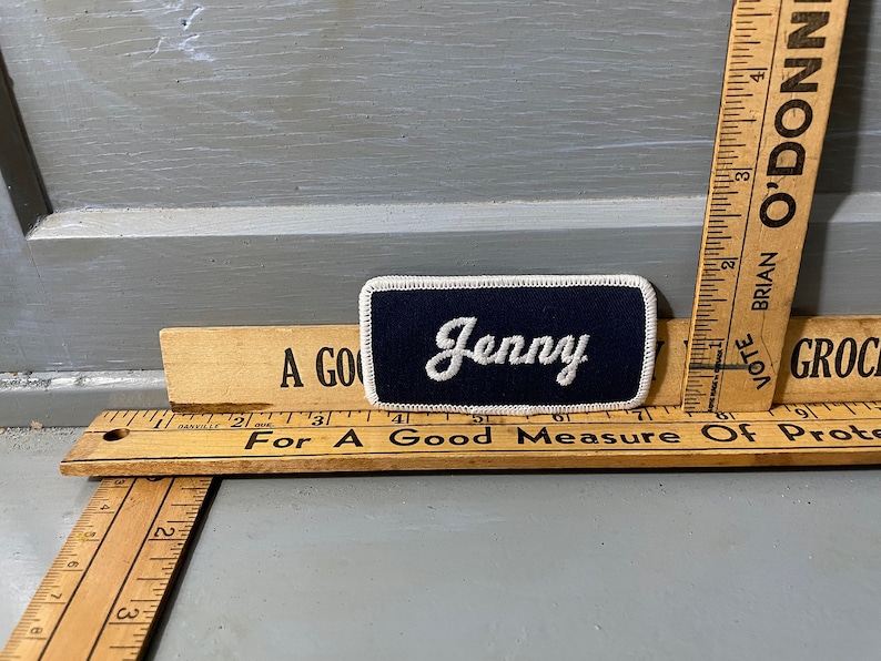 Vintage Jenny Embroidered Cloth Name Patch NOS Etsy