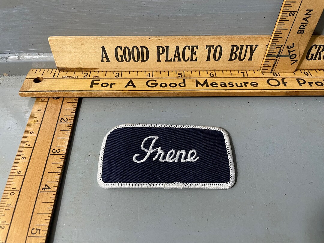 Vintage Irene Embroidered Name Patch NOS Etsy