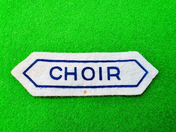 Vtg CHOIR Felt Patch - image 1