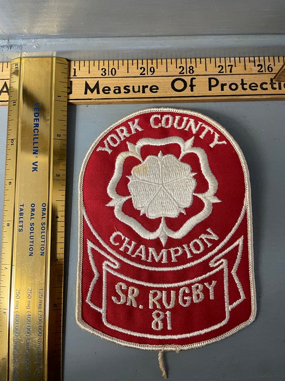 Vintage York County Champion Sr. Rugby 1981 Patch