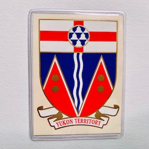 Vtg Yukon Territory Coat of Arms Sticker