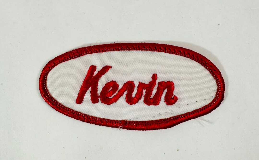 Vintage Kevin Embroidered Cloth Name Patch Etsy