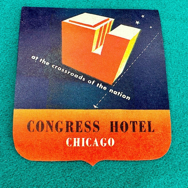 Chicago Vintage Style Travel Decal / Vinyl Sticker, Luggage Label, 5 X 3.75 Inch - Foto 5