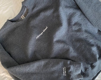 Always Tired Unisex Embroidered Sweatshirt | Funny Sleep Wellness Crewneck Sweatshirt Gift