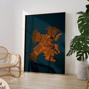 Tlahuizcalpantecuhtli Aztec God Art Print (Digital Download)