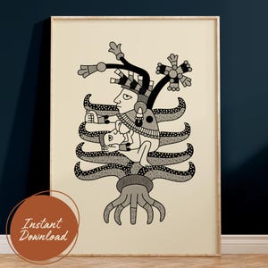 Mayahuel Art Print: Aztec Goddess of Agave (Digital Download)