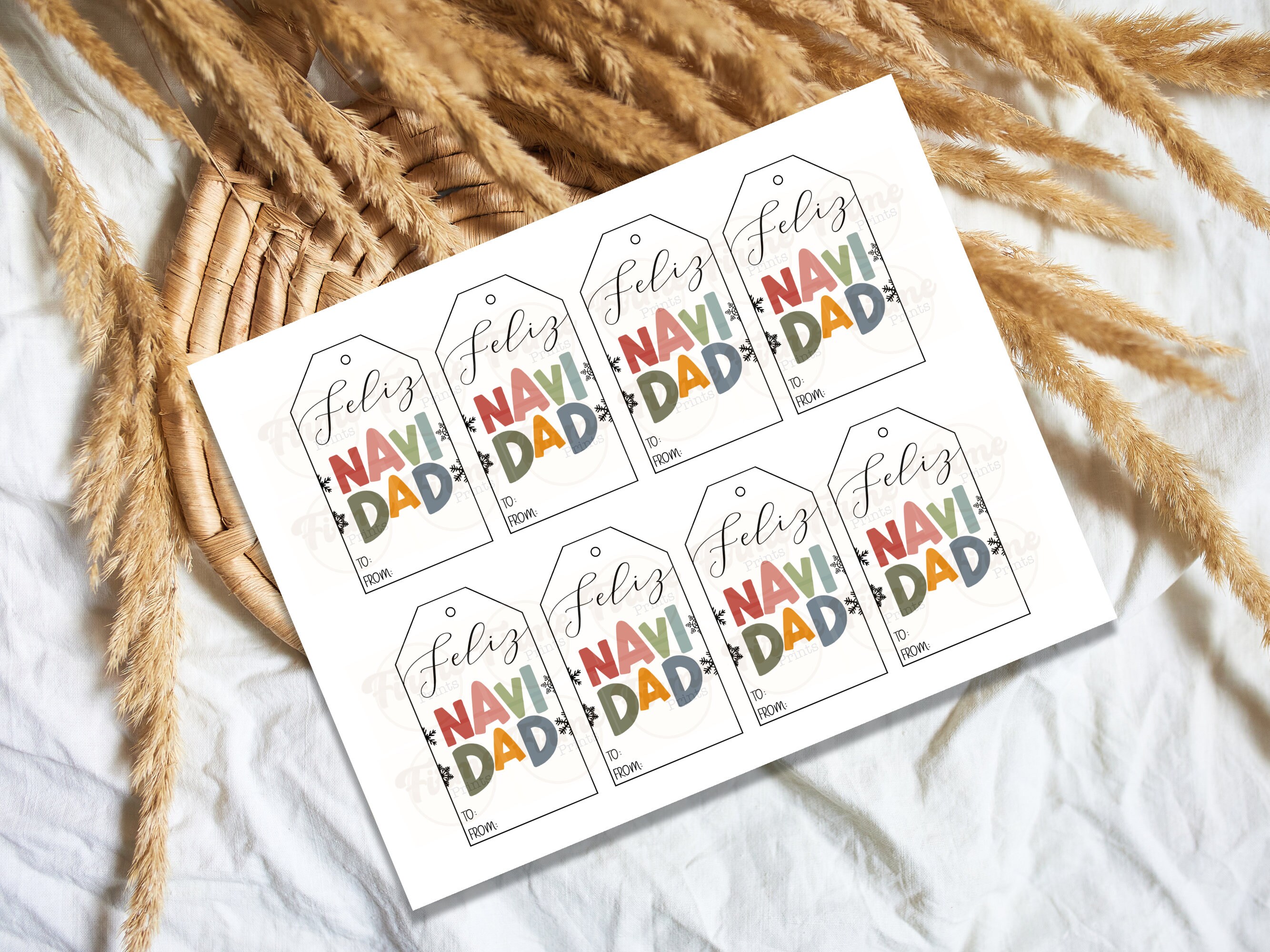 Feliz Navidad Gift Tags: Mexican Christmas Printable (PDF) - Etsy
