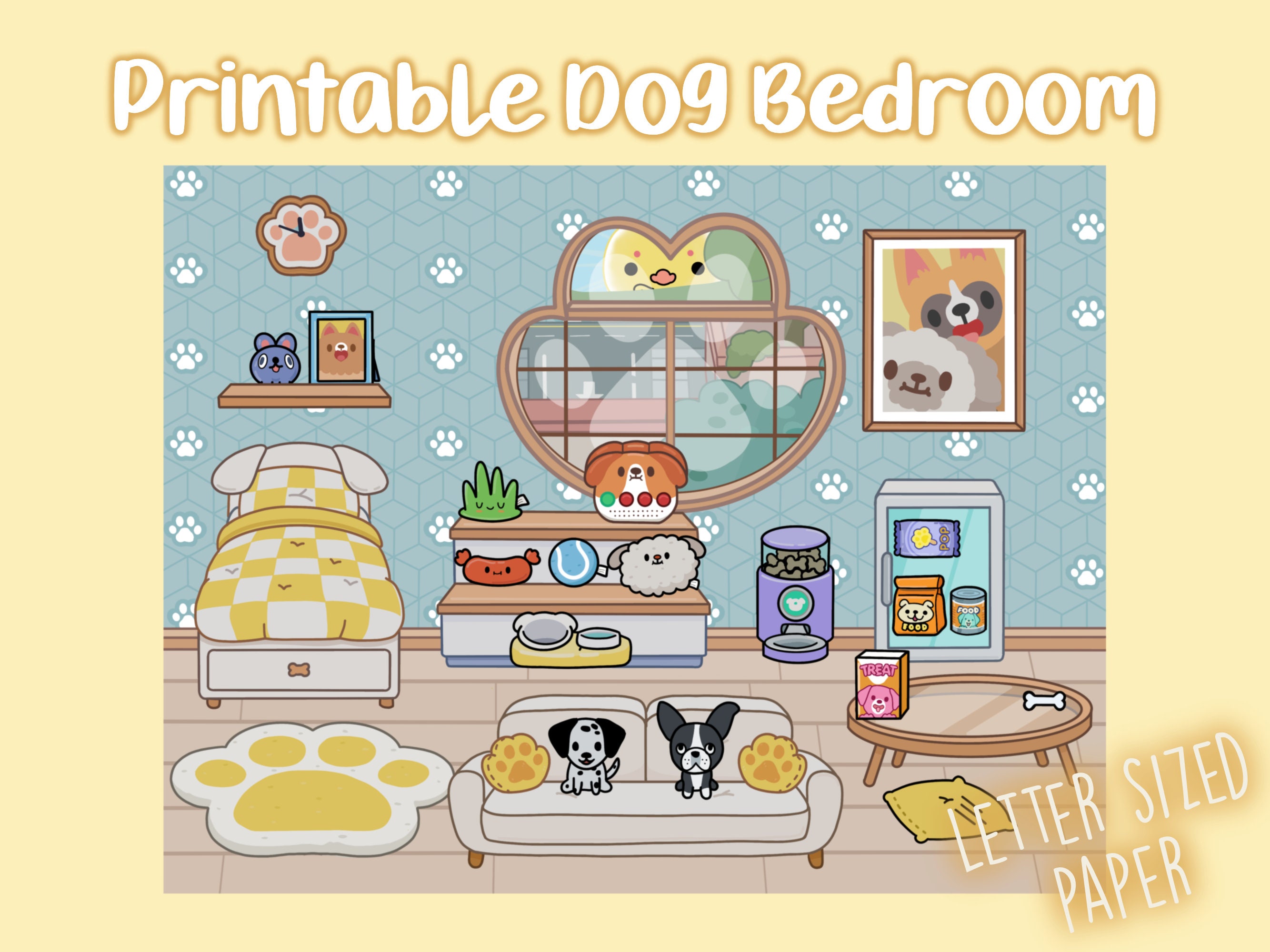 Uncolored Toca Boca Paper Doll house with furniture Toca Boca -   Portugal