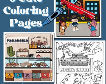 Cute Coloring Pages, Printable Coloring Pages, Mexican Culture Coloring Pages, Cute Animals Coloring Pages