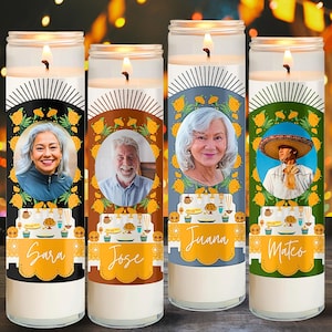 Etiquetas de velas del Día de Muertos, Etiquetas para velas del día de los muertos, Etiquetas de velas cilíndricas para el Día de Muertos, Día de los muertos