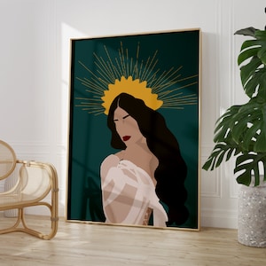 Goddess Print, Woman Print, Minimalist Art Print, Download, Digital Download, Women Art