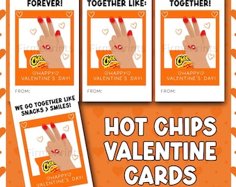 Snack Valentine Cards for Kids | Printable Classroom Valentines | Snack Buddies Valentines | Candy-Free Valentine Cards | Instant Download