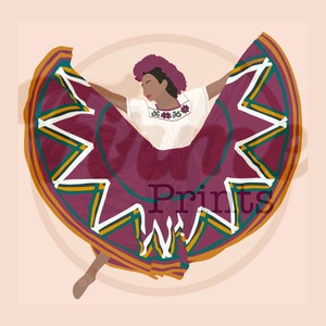 Folklorico Art, Ballet Folklorico Dancer, Dance Art, Latino Art Print ...
