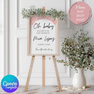 Concha Baby Shower Poster Bundle, Pan Dulce Baby Shower, Concha Birthday, Canva Baby Shower, Pink Concha