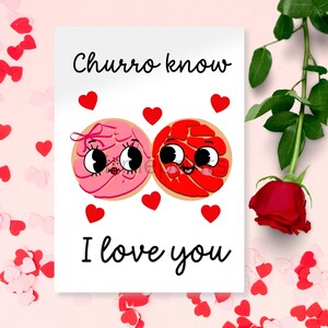Printable Concha Valentine's Day Card | Mexican Love (5x7 Folded Card) (Instant Download)