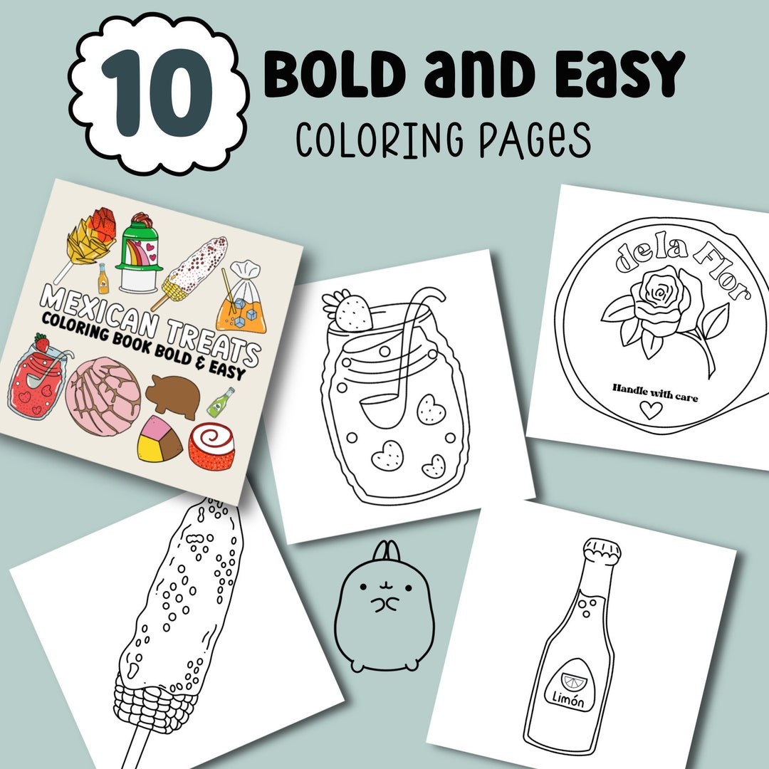 Bold and Easy Coloring Pages Mexican - Il 1080xN.6185947369 Td92