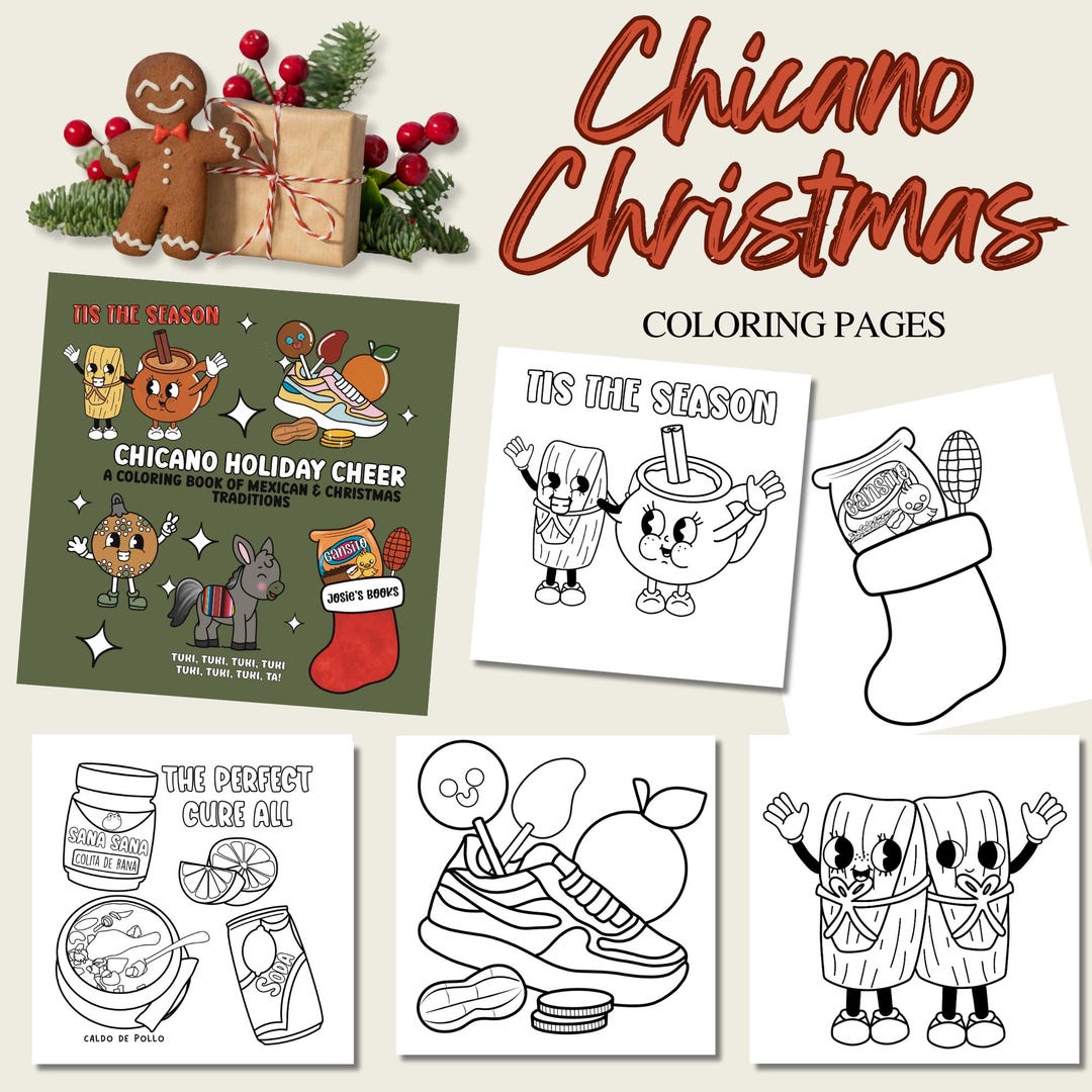 Mexican Christmas Coloring Pages, Chicano Coloring Pages, Christmas ...