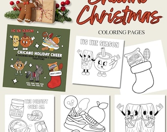 Mexican Christmas Coloring Pages, Chicano Coloring Pages, Christmas Printable Coloring Pages