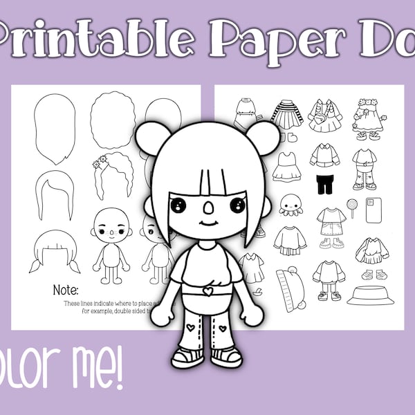 Toca Boca Paper Doll - Etsy