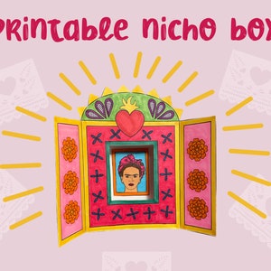 Caja Nicho, Caja del Día de Muertos, Manualidad del Día de Muertos, Caja del Día de Muertos, Actividad del Día de Muertos, Caja de Sombras DIY, Caja Nicho DIY,