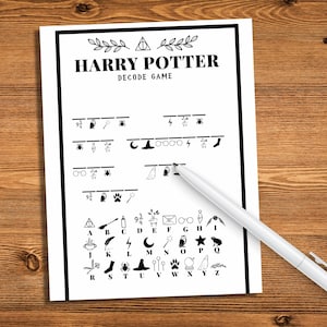 Printable Wizard Party Decode Game | Wizarding Game | Kids Activities | PDF