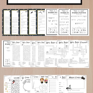 Printable Wizard Party Games | Wizarding Game Bundle | Kids Activities | PDF
