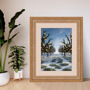 The Orchard Between Realities 4 – Surreal Liminal Garden Art Print