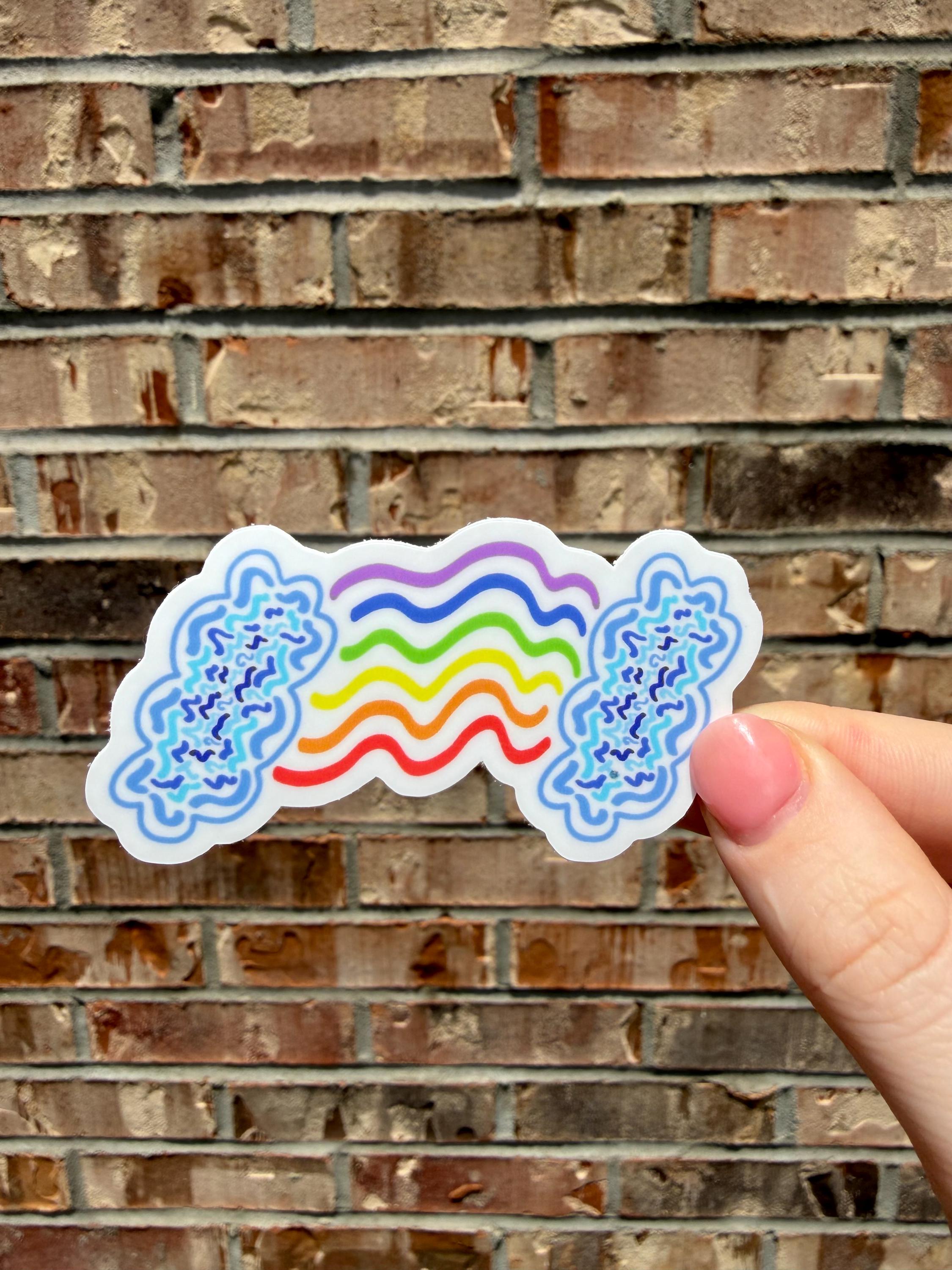 Rainbow Cloud Vinyl Sticker - Waterproof, Laptop, Water Bottle, Journal ...