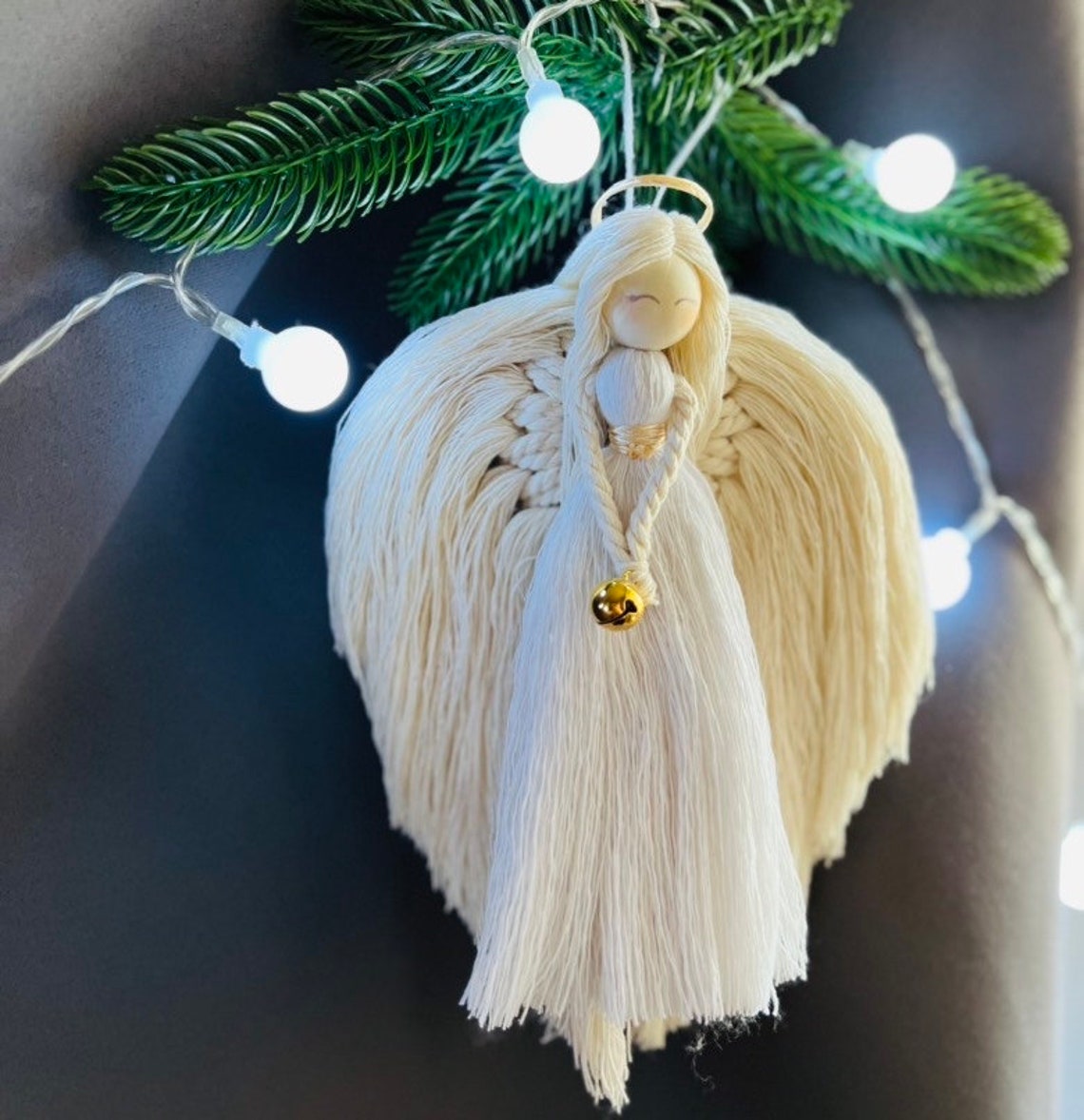 Christmas Tree Ornaments White Christmas Angel Christmas Etsy Canada Christmas Tree Ornament White