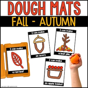 Fall Play Dough Mats - Printable Playdough Activity - Toddler Preschool Kindergarten Educational Resources - Homeschool Pre-K