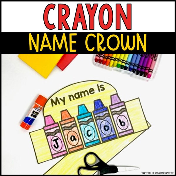 Preschool Name Activity | Name Crown | Personalized Name Craft | Custom Name Recognition | Name Activity | Preschool