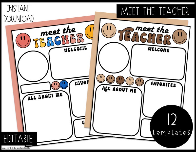 Editable Meet the Teacher Template Back to School Flyer Teacher Editable Meet the Teacher Template Back to School Flyer Teacher