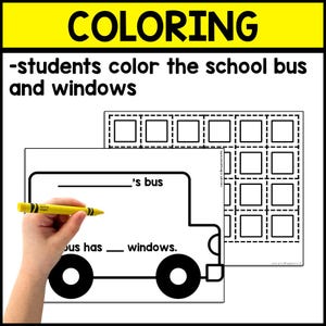 Bus Kindergarten Activity Free Printable
