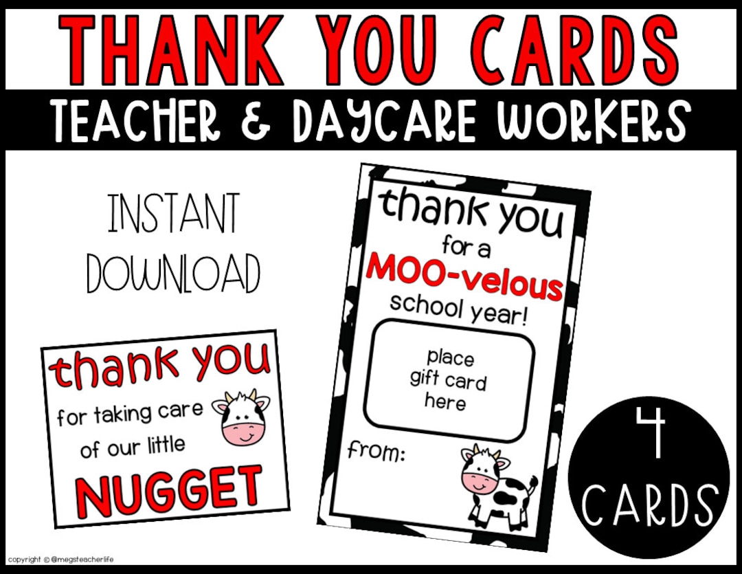 Teacher Appreciation Chickfila Gift Card Holder End of the Year