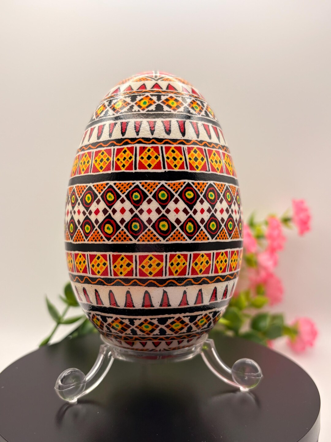 Ukrainian Pysanka Goose Egg, Traditional Batik Easter Décor, Real Egg ...