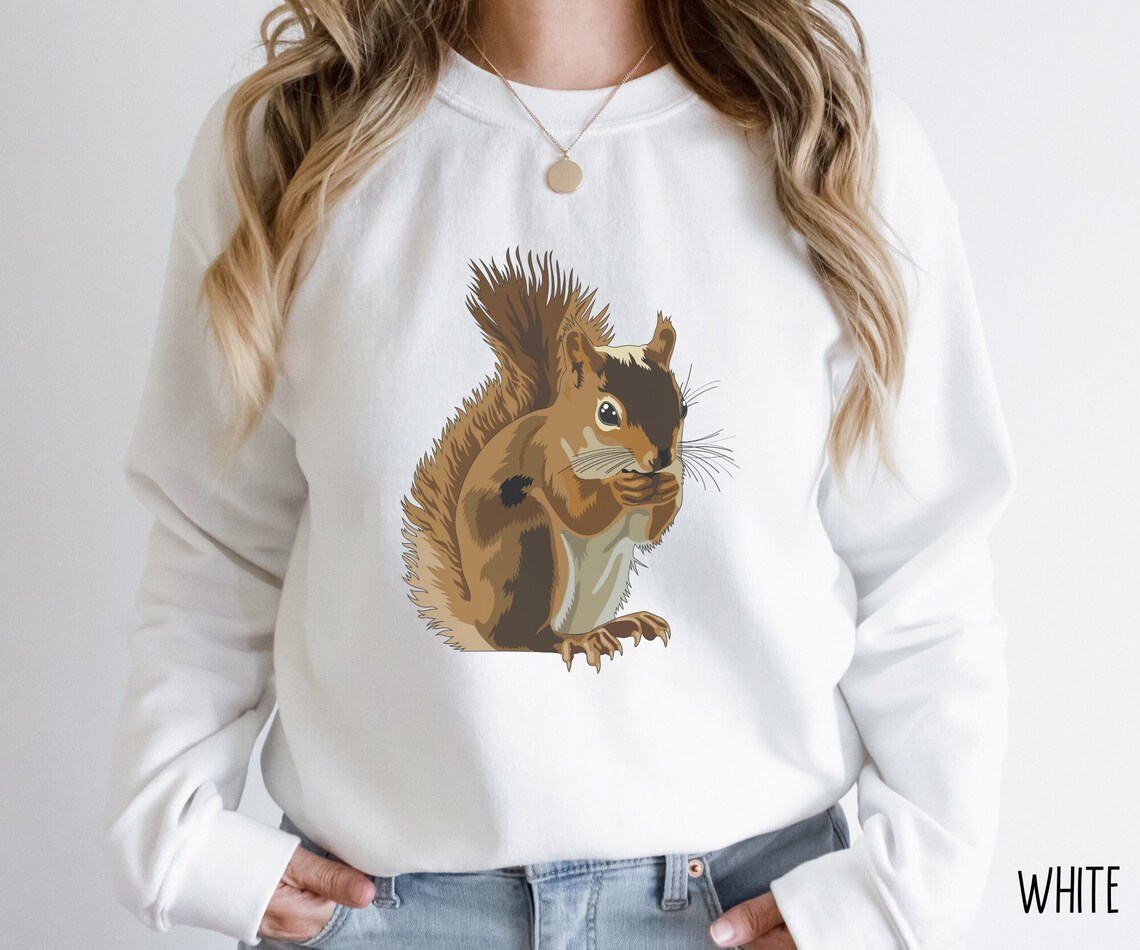 Squirrel Sweatshirt Squirrel Sweater Squirrel Gifts Etsy