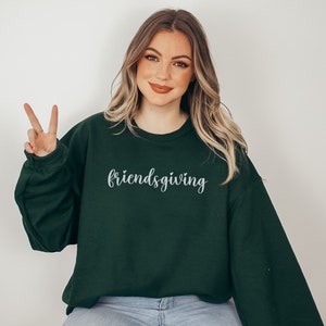 Friendsgiving Sweatshirt Thanksgiving Sweatshirt Happy - Etsy