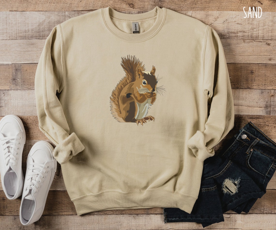 Squirrel Sweatshirt Squirrel Sweater Squirrel Gifts Etsy