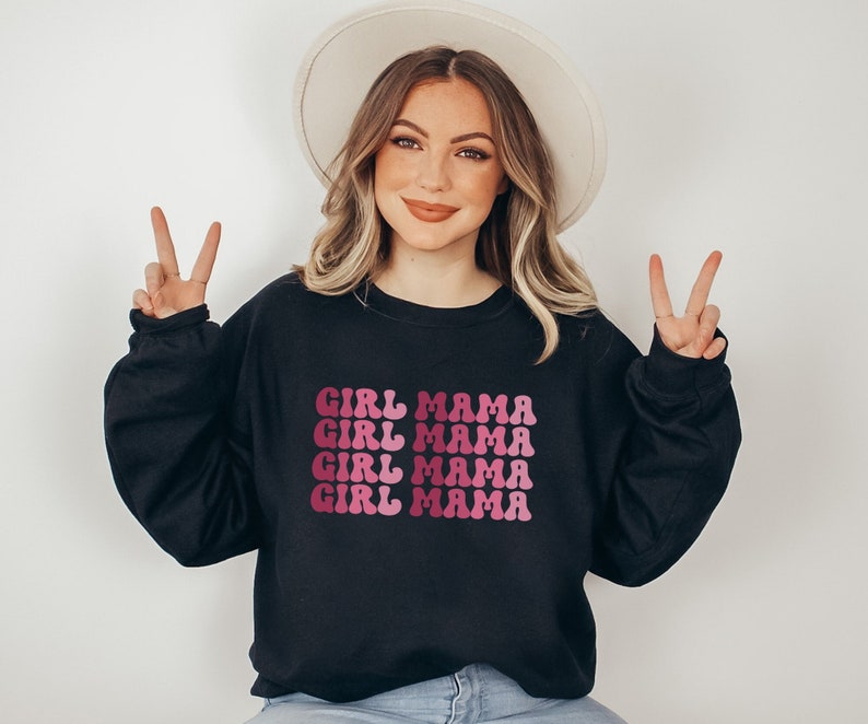 Girl Mama Graphic Hoodie in Black