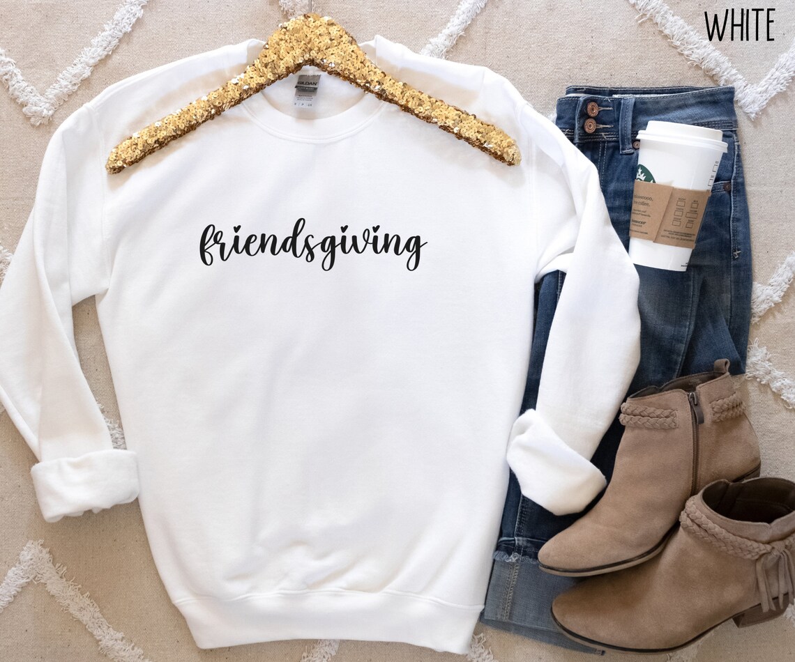 Friendsgiving Sweatshirt Thanksgiving Sweatshirt Happy - Etsy