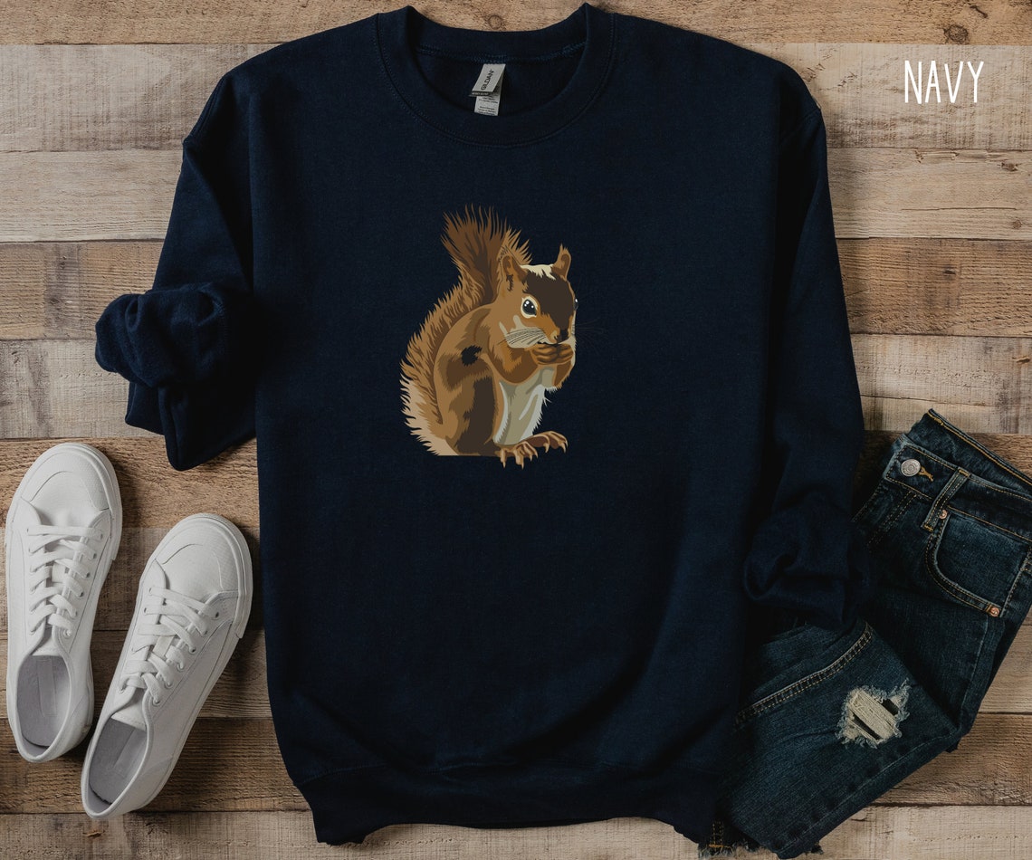 Squirrel Sweatshirt Squirrel Sweater Squirrel Gifts Etsy