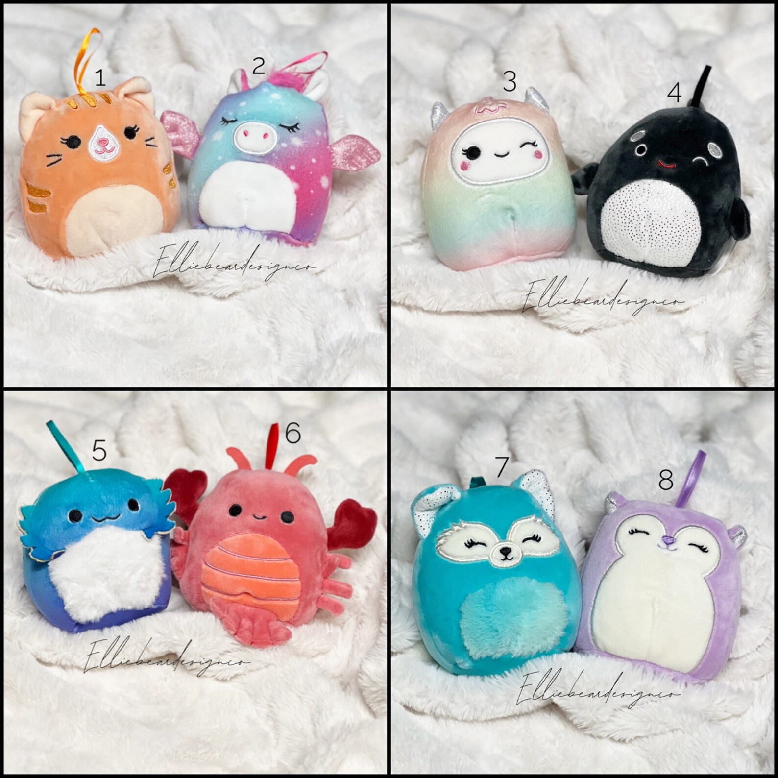 Squishmallow Custom Name Ornament Personalized Squishmallow Etsy