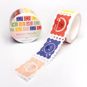 Nastro washi con francobolli Fruit Friends