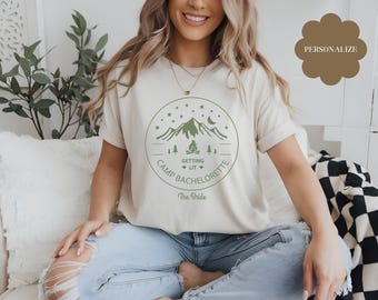 Camiseta unisex personalizada de despedida de soltera de Getting Lit Camp, camiseta de novia personalizada, Camp Bach, camisetas de despedida de soltera, despedida de soltera de Girls Gone Mild