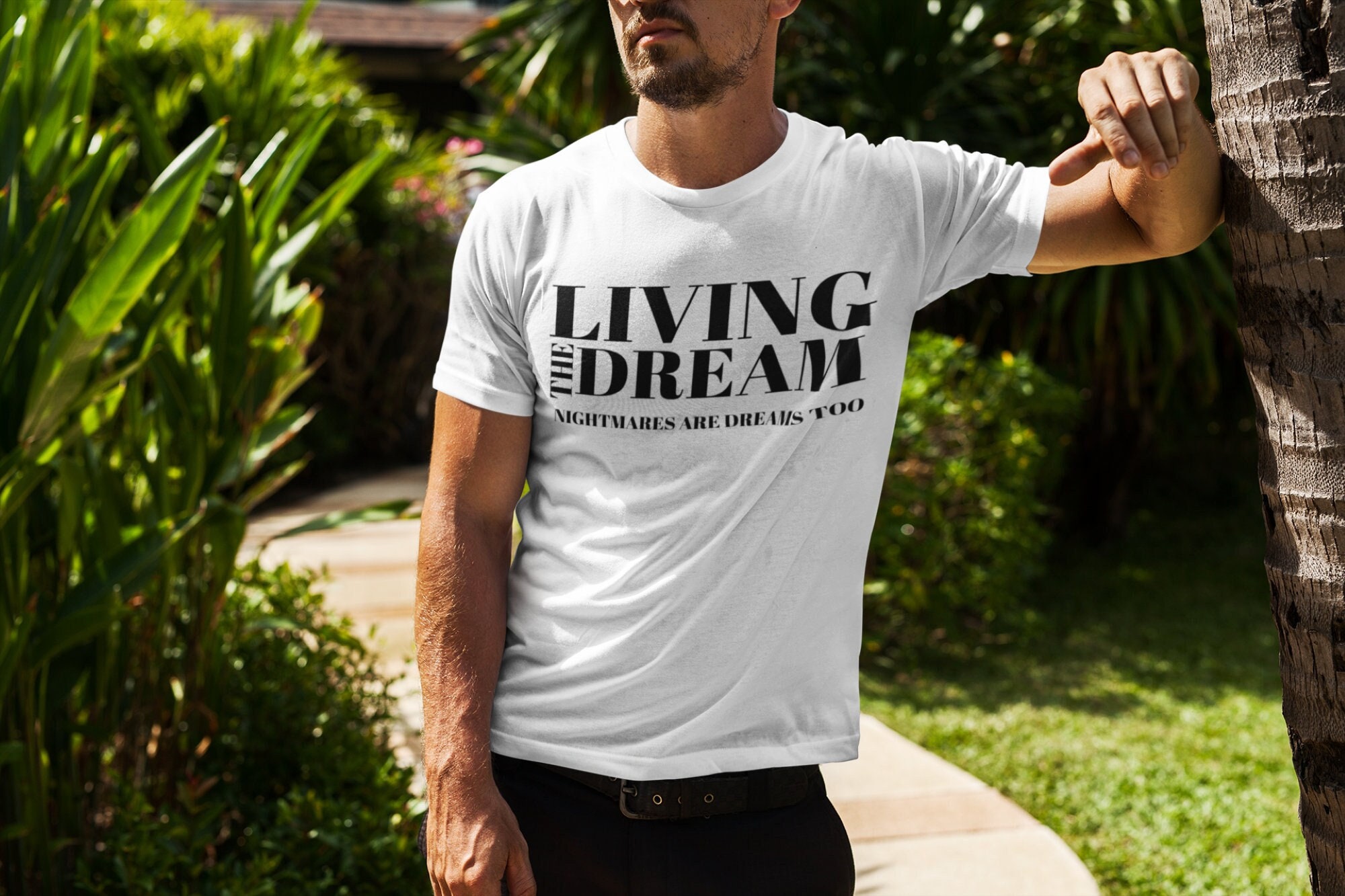 Living the Dream Unisex T-shirt, Sarcastic Graphic Tee - Etsy