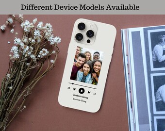 Personalized Music Plaque Clear Phone Case, Album Cover